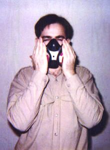 Negative and Positive Respirator checks performed by ANILINE ENVIRONMENTAL President Steve Pressman in 1992.
